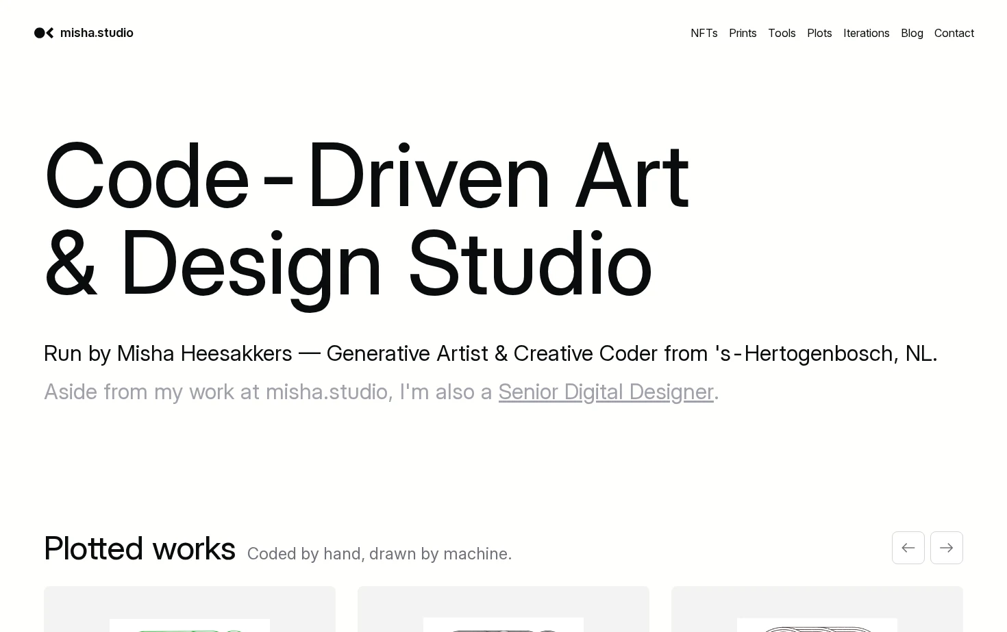 Misha.studio 页面快照